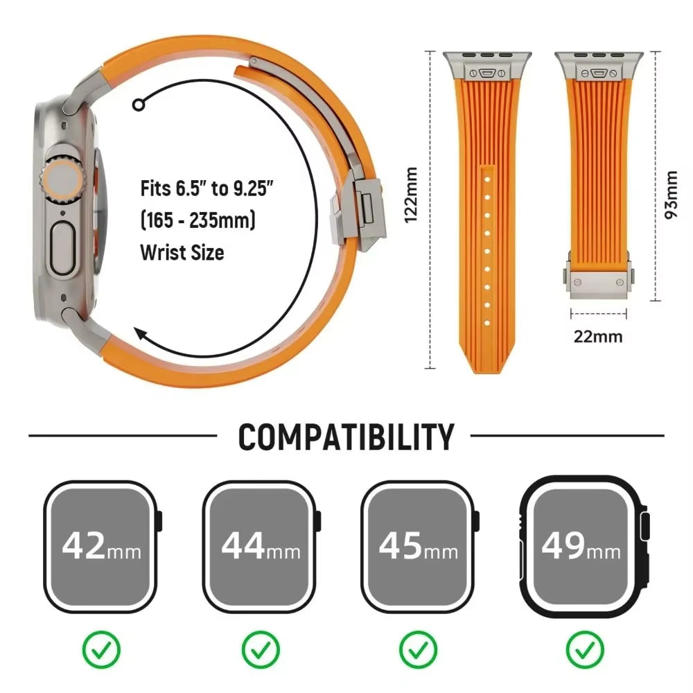 Sport Rubber Band for  Watch Ultra 3 2 49Mm Series 11 10 46Mm Soft Strap for Iwatch 9 8 7 6 5 4 SE 3 44Mm 45Mm Bracelet