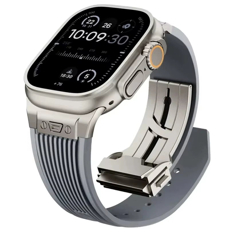 Sport Rubber Band for  Watch Ultra 3 2 49Mm Series 11 10 46Mm Soft Strap for Iwatch 9 8 7 6 5 4 SE 3 44Mm 45Mm Bracelet