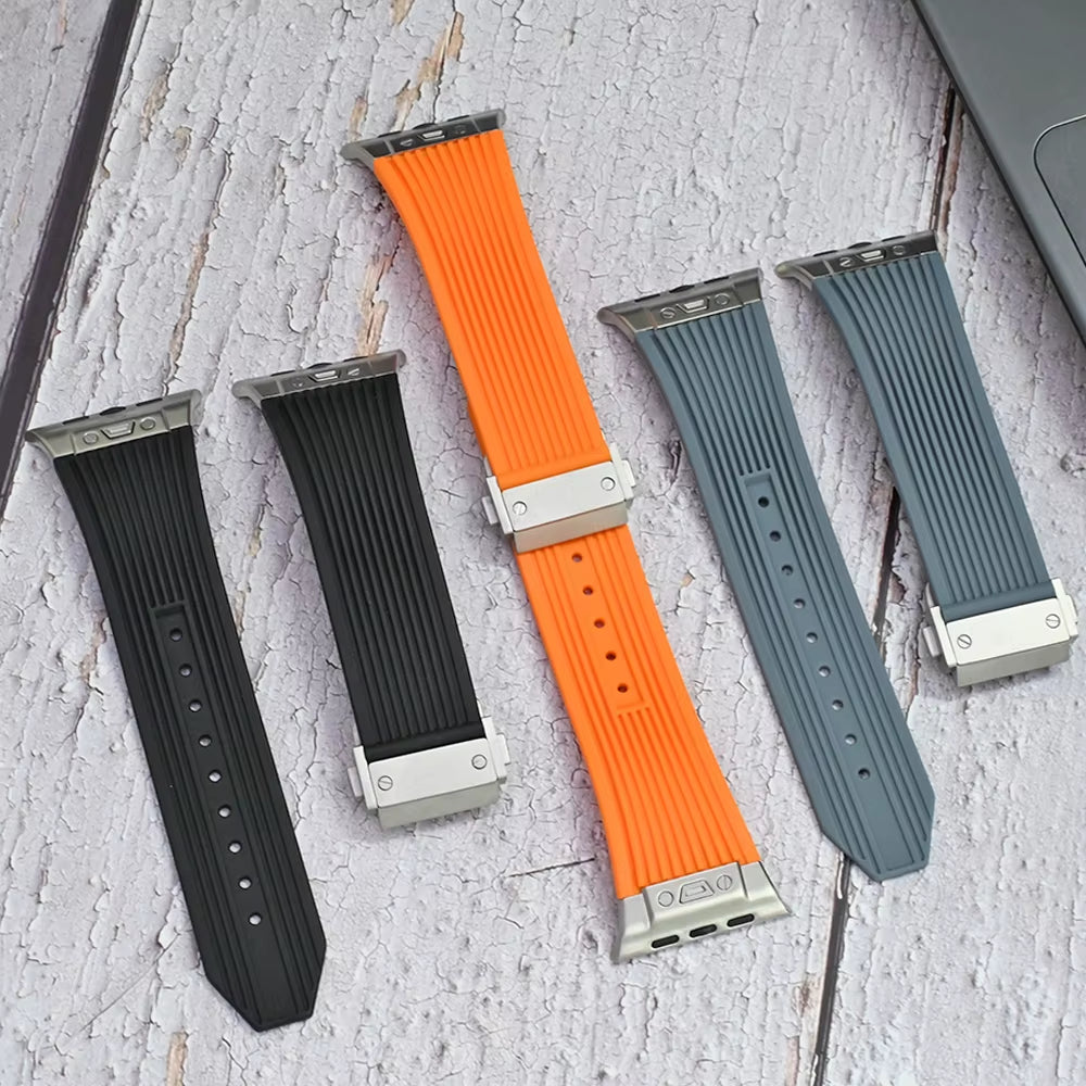 Sport Rubber Band for  Watch Ultra 3 2 49Mm Series 11 10 46Mm Soft Strap for Iwatch 9 8 7 6 5 4 SE 3 44Mm 45Mm Bracelet