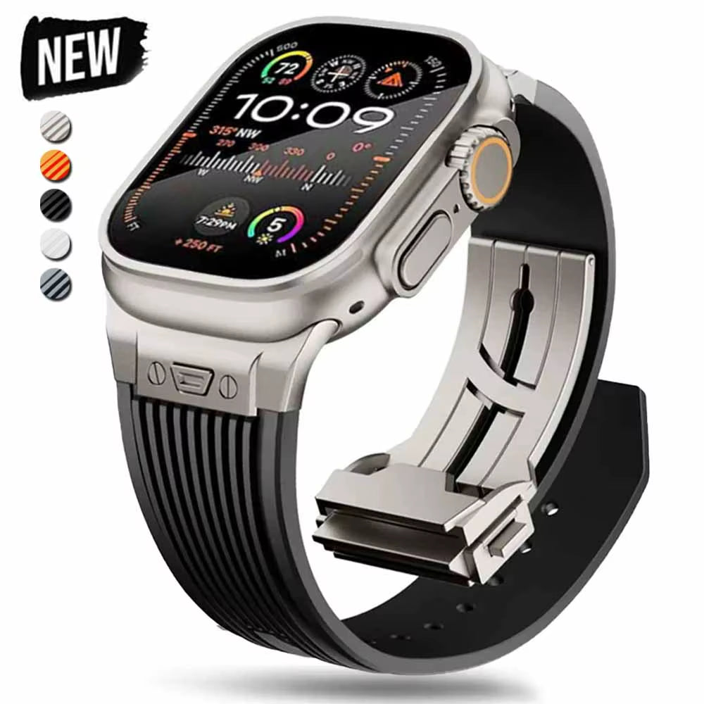 Sport Rubber Band for  Watch Ultra 3 2 49Mm Series 11 10 46Mm Soft Strap for Iwatch 9 8 7 6 5 4 SE 3 44Mm 45Mm Bracelet