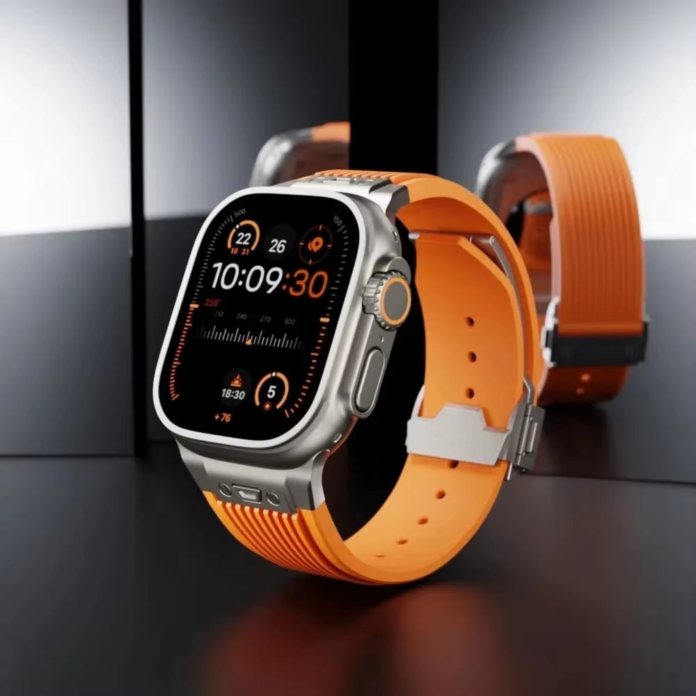 Sport Rubber Band for  Watch Ultra 3 2 49Mm Series 11 10 46Mm Soft Strap for Iwatch 9 8 7 6 5 4 SE 3 44Mm 45Mm Bracelet