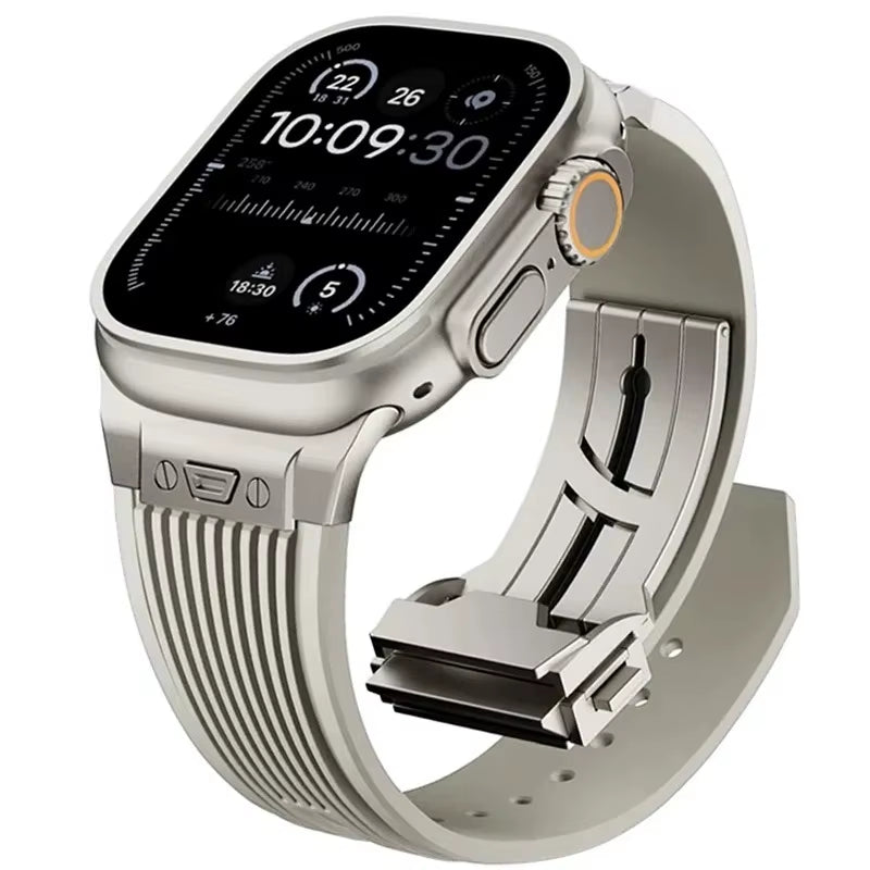 Sport Rubber Band for  Watch Ultra 3 2 49Mm Series 11 10 46Mm Soft Strap for Iwatch 9 8 7 6 5 4 SE 3 44Mm 45Mm Bracelet