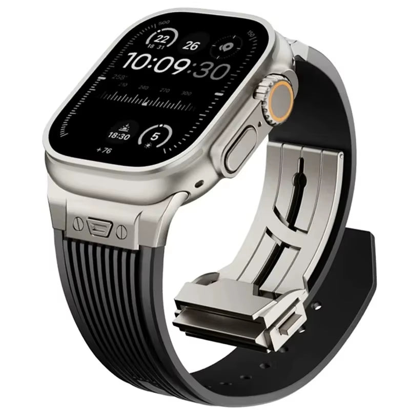 Sport Rubber Band for  Watch Ultra 3 2 49Mm Series 11 10 46Mm Soft Strap for Iwatch 9 8 7 6 5 4 SE 3 44Mm 45Mm Bracelet