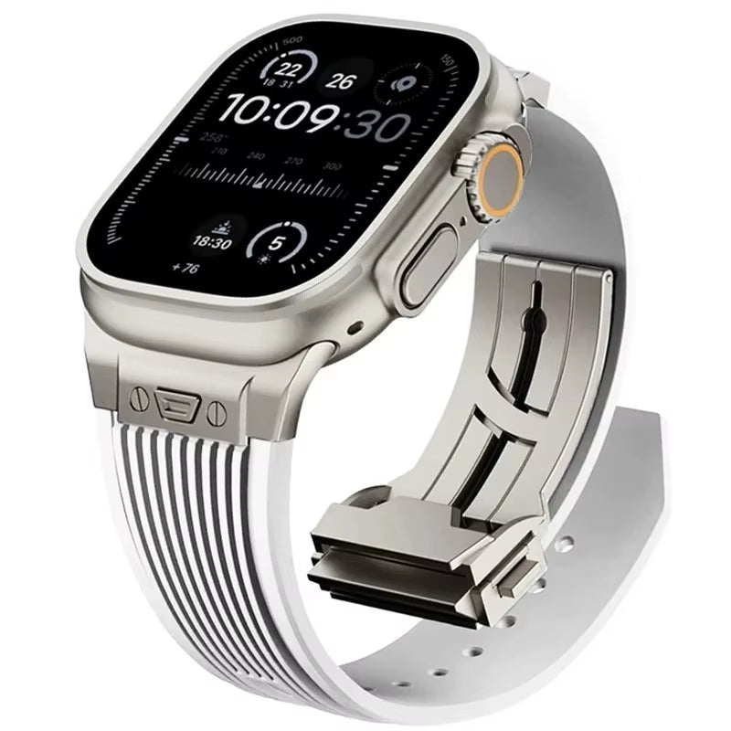 Sport Rubber Band for  Watch Ultra 3 2 49Mm Series 11 10 46Mm Soft Strap for Iwatch 9 8 7 6 5 4 SE 3 44Mm 45Mm Bracelet