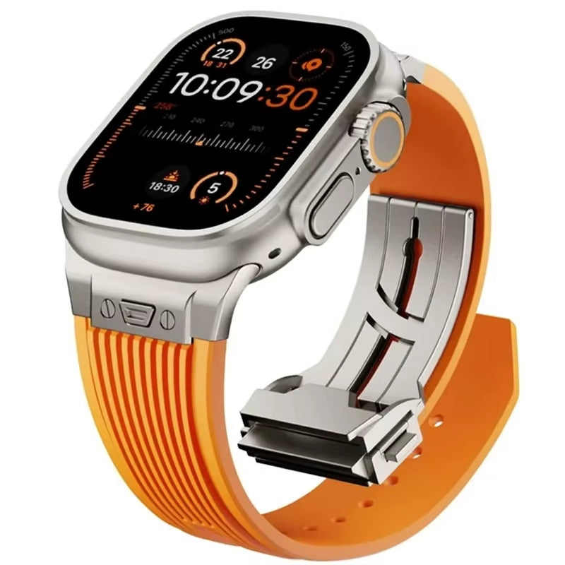 Sport Rubber Band for  Watch Ultra 3 2 49Mm Series 11 10 46Mm Soft Strap for Iwatch 9 8 7 6 5 4 SE 3 44Mm 45Mm Bracelet