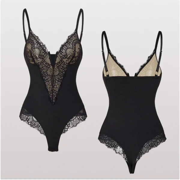 Body Modelador de Renda - Luxo Slim | + Brinde Calcinha Modeladora