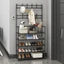 Étagère à chaussures avec cintre pour chaussures et vêtements, organisateur
