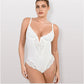 Body Feminino Renda Sensual Decote V - Shapewear Modelador Cintura de Fada