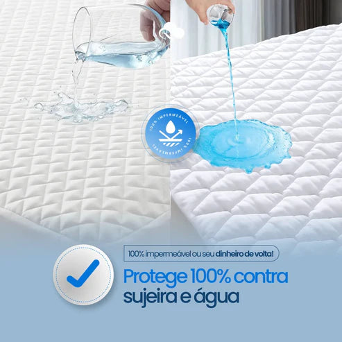 Conjunto Douce™ de Lençol e Fronhas 100% Impermeáveis / Proteja Seu Colchão e Durma com Mais Conforto e Segurança!