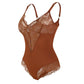 Body Feminino Renda Sensual Decote V - Shapewear Modelador Cintura de Fada