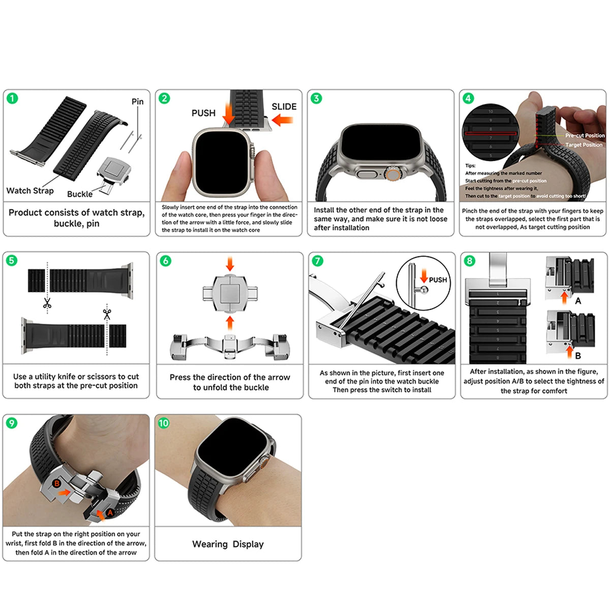 Silicone Band for  Watch Ultra3 49Mm Strap Men Sport Bracelet for Iwatch 11 10 9 8 7 6 5 4 Se 46Mm 45 44Mm Correa Watchband