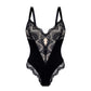 Body Feminino Renda Sensual Decote V - Shapewear Modelador Cintura de Fada