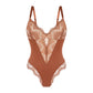 Body Feminino Renda Sensual Decote V - Shapewear Modelador Cintura de Fada