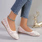 Hxprnoetxy Sapatilhas Bailarina Elegantes de Bico Quadrado em Renda com Laço, em Tela, Respiráveis, Transparentes, para Mulher