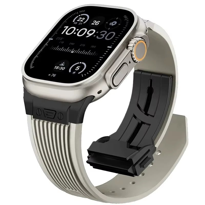 Sport Rubber Band for  Watch Ultra 3 2 49Mm Series 11 10 46Mm Soft Strap for Iwatch 9 8 7 6 5 4 SE 3 44Mm 45Mm Bracelet
