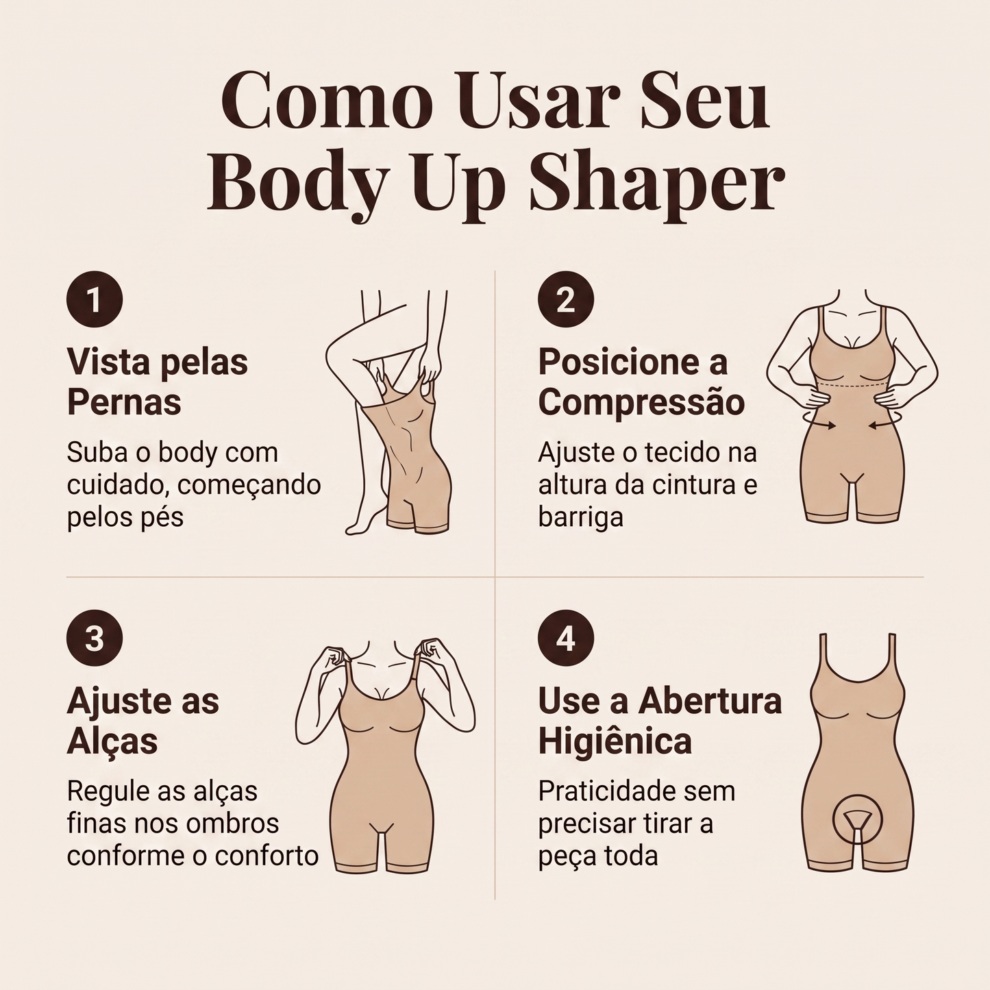 Body Modelador - Up Shaper - Compre 1 Leve 2 + Brinde Calcinha Modeladora