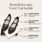 Hxprnoetxy Sapatilhas Bailarina Elegantes de Bico Quadrado em Renda com Laço, em Tela, Respiráveis, Transparentes, para Mulher